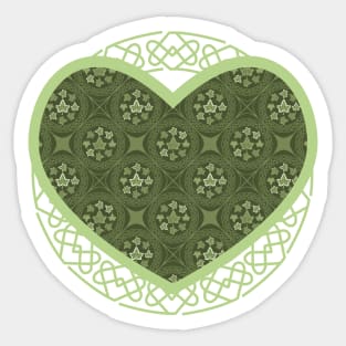 Celtic Ivy Heart Sticker